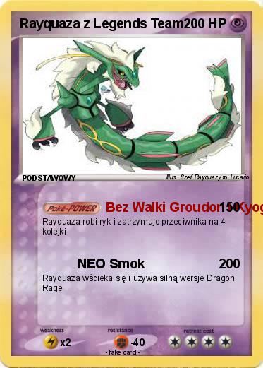 Pokemon Rayquaza z Legends Team