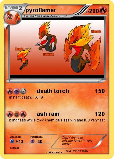 Pokémon pyroflamer - death torch - My Pokemon Card