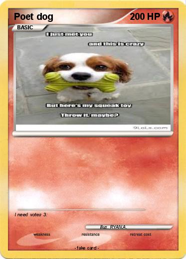 Pokemon Poet dog