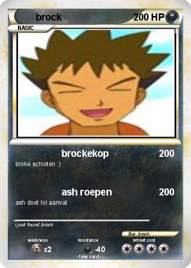 Pok mon Brock 420 420 Brockekop My Pokemon Card