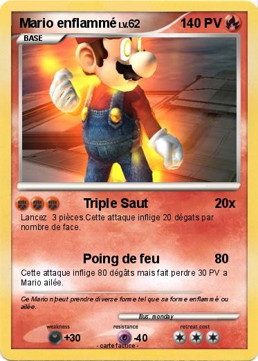 Pokemon Mario enflammé