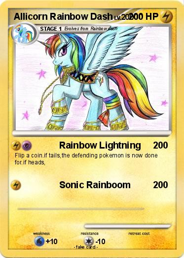 Pokemon Allicorn Rainbow Dash