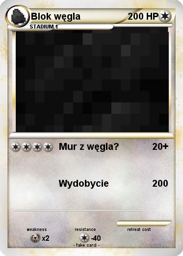 Pokemon Blok węgla