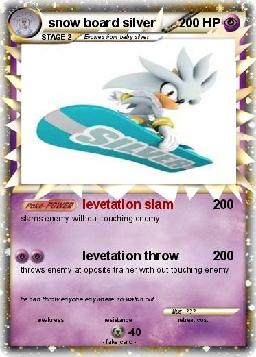 Pokemon snow board silver