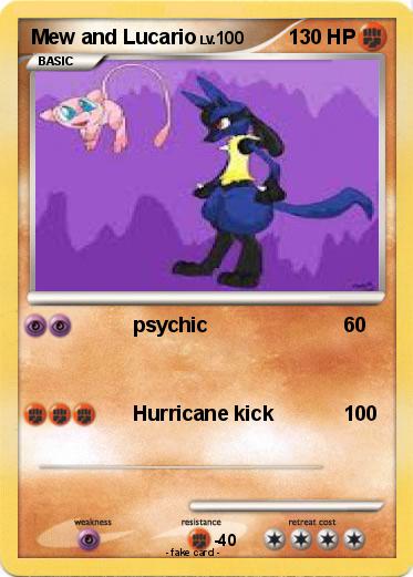 Pokemon Mew and Lucario