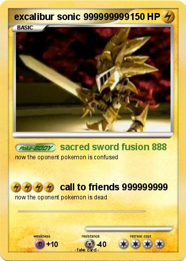 Pokemon excalibur sonic 999999999
