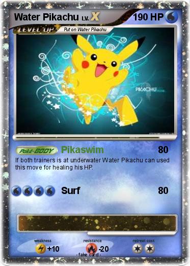 Pokemon Water Pikachu