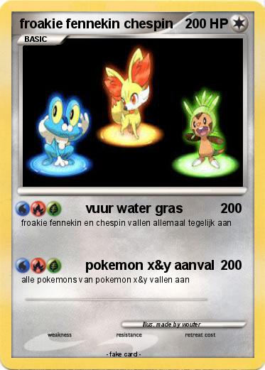 Pokemon froakie fennekin chespin