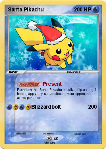 Pokemon Santa Pikachu