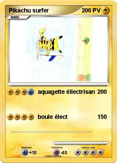 Pokemon Pikachu surfer