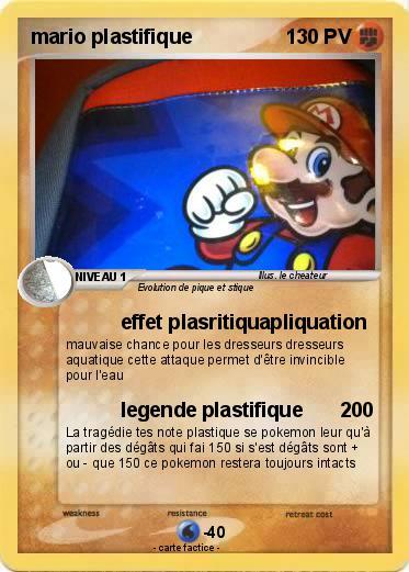Pokemon mario plastifique