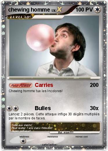 Pokemon chewing homme