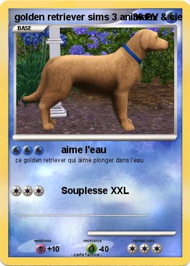Pokemon golden retriever sims 3 animaux & cie