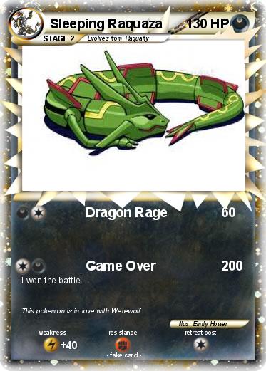 Pokemon Sleeping Raquaza