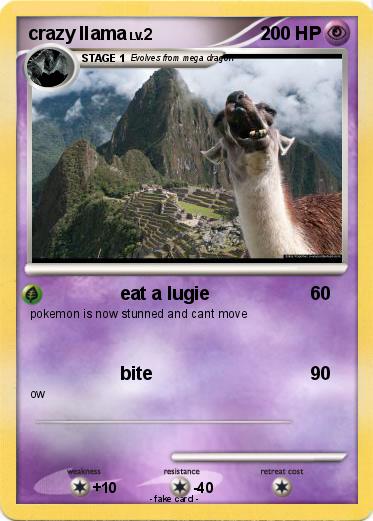 Pokemon crazy llama