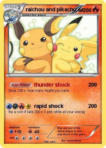 Pokemon raichou and pikachu ex