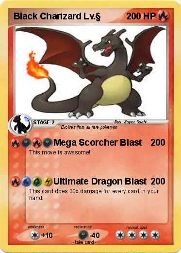 Pokemon Black Charizard Lv.§