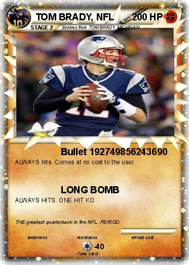 Pokemon TOM BRADY, NFL