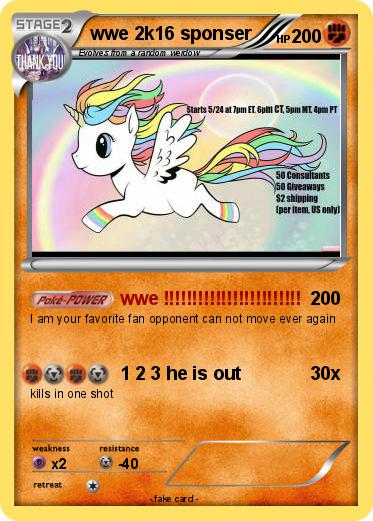 Pokemon wwe 2k16 sponser