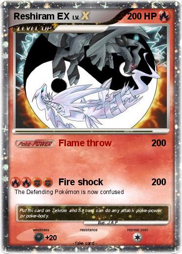 Pok mon Reshiram EX 214 214 Flame Throw My Pokemon Card