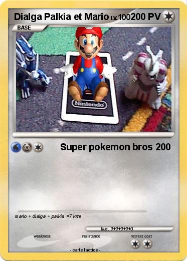 Pokemon Dialga Palkia et Mario