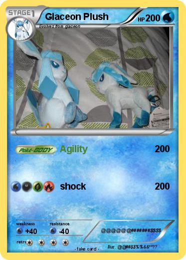 Pokemon Glaceon Plush
