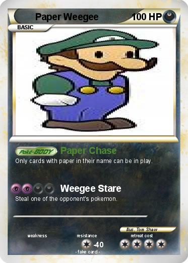 Pokemon Paper Weegee