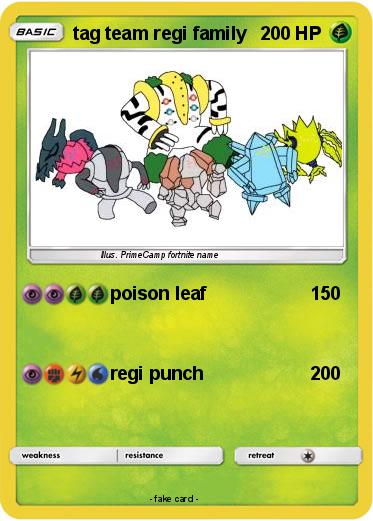 Pokemon tag team regi family
