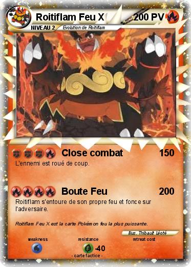 Pokemon Roitiflam Feu X