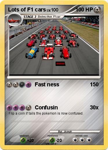 Pokemon Lots of F1 cars