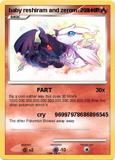 Pokemon baby reshiram and zerom