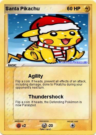 Pokemon Santa Pikachu