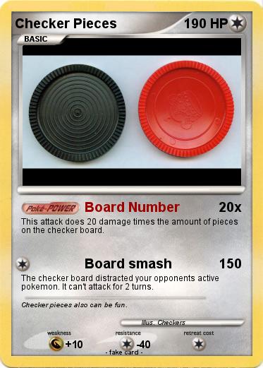 Pokemon Checker Pieces