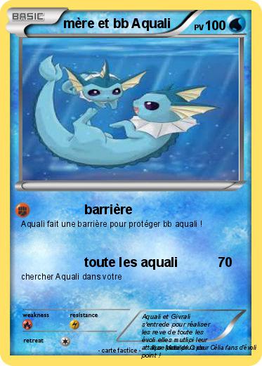 Pokemon mère et bb Aquali