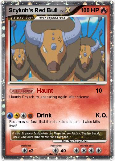 Pokemon Scykoh's Red Bull