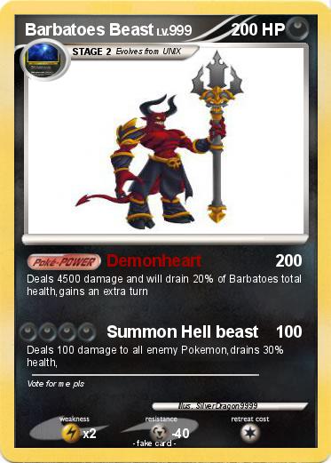 Pokemon Barbatoes Beast
