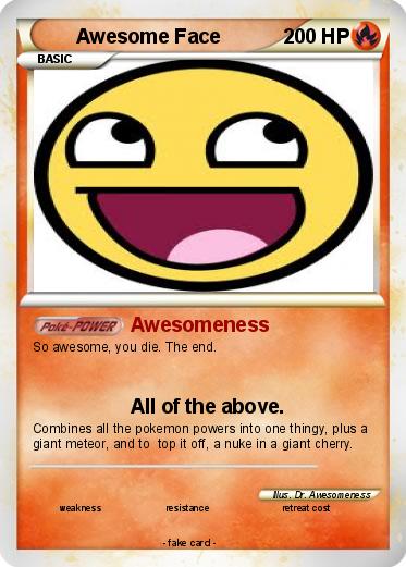 Pokemon Awesome Face