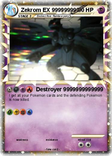 Pokemon Zekrom EX 999999999
