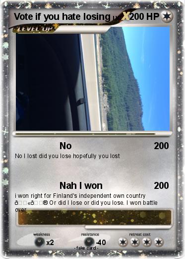 Pokemon Vote if you hate losing