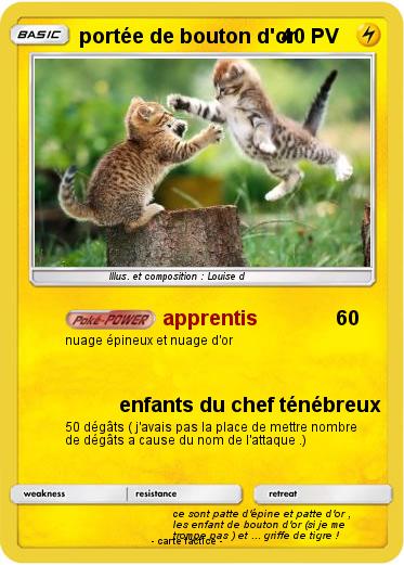 Pokemon portée de bouton d'or