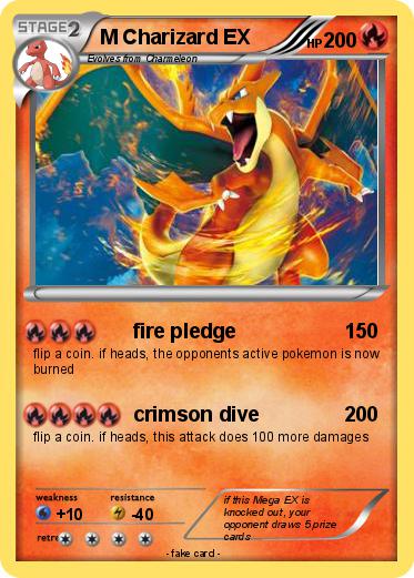 Pokémon M Charizard EX 350 350 - fire pledge - My Pokemon Card