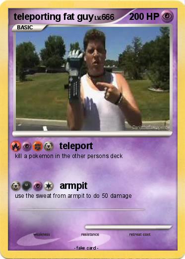 Pokemon teleporting fat guy