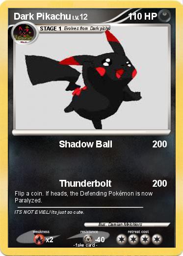 Pokemon Dark Pikachu