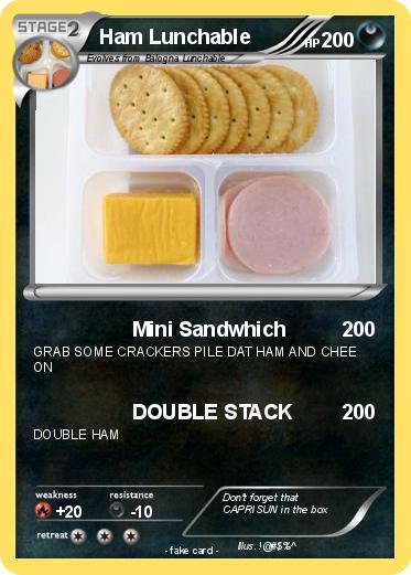Pokemon Ham Lunchable