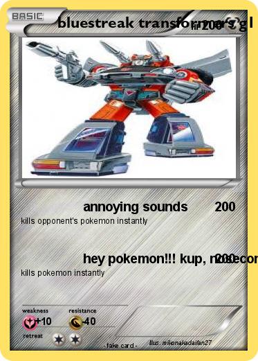 Pokemon bluestreak transformers g1