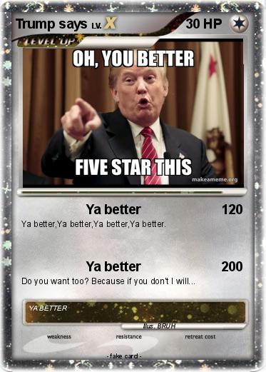 Pokemon Trump says