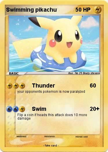 Pokemon Swimming pikachu