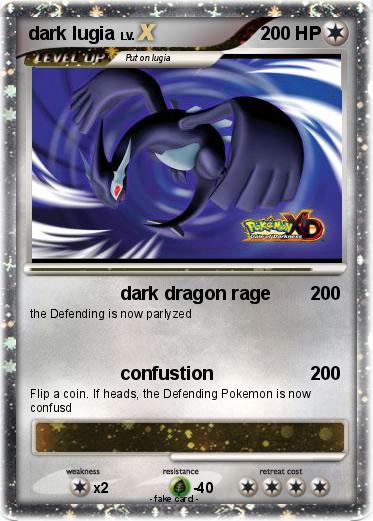 Pokemon dark lugia