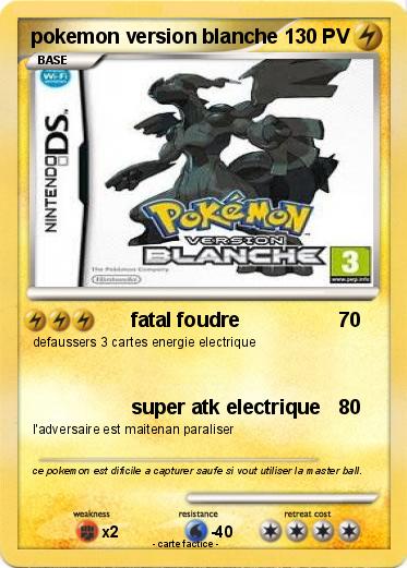 Pokemon pokemon version blanche