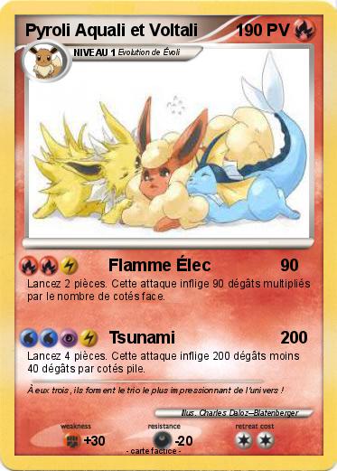 Pokemon Pyroli Aquali et Voltali